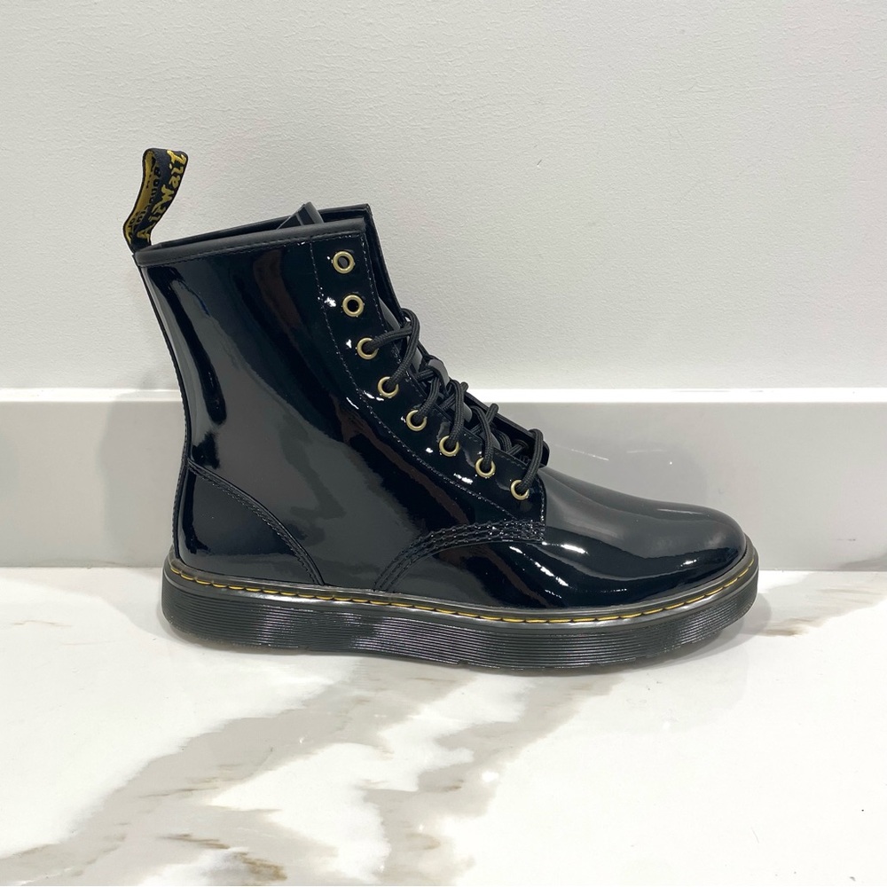 NEW Dr. Martens Zavala Patent Leather Lace Up Boots (size 11 & 14)
